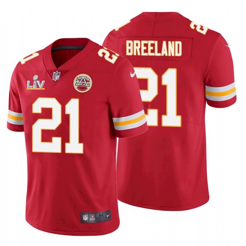 Men's Kansas City Chiefs #21 Bashaud Breeland Red NFL 2021 Super Bowl LV Stitched Jersey Men's Kansas City Chiefs #21 Bashaud Breeland Red NFL 2021 Super Bowl LV Stitched Jersey